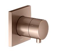 KEUCO IXMO Vanne d'inà encastrer pour 3 consommateurs avec poignée Comfort, avec arrêt, rosace carrée, 59549291002, Couleur: rouge or brossÃ©