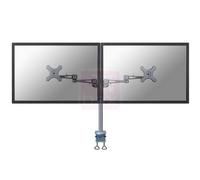 Kit de montage (fixation par pince pour bureau, 2 bras articulés) pour 2 écrans LCD (inclinaison et rotation) - argenté(e) - Taille d'écran : 10"-27