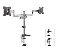 Kit de montage Maclean MC-714 - Fixation par pince - 2 bras ajustables - 13""-27"" - Aluminium noir et argenté