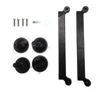 Kit de montage mini ventouse pour toit de véhicule, pare-brise ou toit ouvrant - Construction robuste en alliage - Design Air - Résistance à la chaleur 80°C (noir)