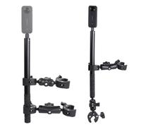 Kit de montage moto PellKing pour Insta360 One X4 X3 X2 RS - Support de guidon double pince avec perche selfie de 155 cm pour moto et v lo