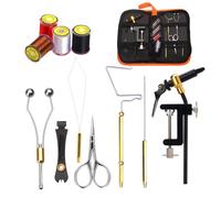 Kit de Montage Mouches, Fabrication leurres pêche la Mouche | d'outils métalliques Portables pour - Outils multifonctionnels Robustes Attacher des