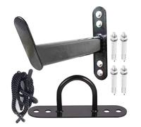 Kit de montage mural pour corde de combat, support de rangement pour corde de combat - Support de de en acier - Support de de noir, support de rangement peu encombrant pour l