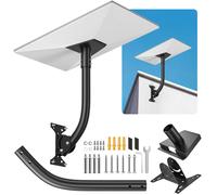 Kit de montage mural Starlink Gen 3, support d'installation pour adaptateur de tuyau V3, support mural extérieur pour Starlink V3, ensemble complet de matériel antirouille noir