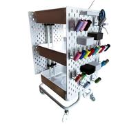 Kit de montage pour IKEA SKÅDIS sur RÅSKOG/NORRÅKER / 2 supports / blanc / PETG bio plastique / extra stable / accessoires Skadis