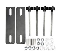 Kit de montage pour planche de traction tout-terrain, supports réglables avec broches M10 pour chenilles de récupération de 12 à 17 cm, support de montage universel pour galerie de (Noire)