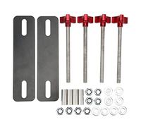 Kit de montage pour plaque de traction tout-terrain, ensemble de supports réglables avec goujons M10 pour chenilles de récupération de 4,72 à 6,69 pouces, support de fixation (Rouge)