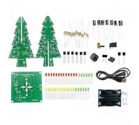 Kit de montage pour sapin de Noël LED clignotant avec lecture de musique et composants de circuit électronique (B)