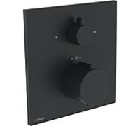 Kit de montage pour thermostat Hansa HANSAEASYTHERM 8114 (réf. 8114926233), carré, noir mat