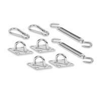 Kit de montage pour voile d'ombrage - rectangle - acier inoxydable