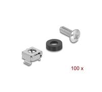 Kit de montage rack - 100 vis M6 + 100 écrous M6 + 100 rondelles en plastique