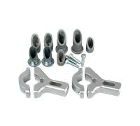 Rtech Kit fixation pour protège-mains Vertigo Ø28,6 mm fixe Noir/Argenté