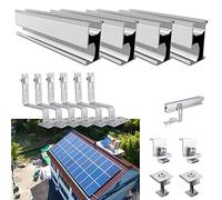 Kit de montage solaire photovoltaïque pour toit de tuiles 2 modules de fixation Système de fixation solaire en aluminium Support de toit de tuiles - Kit de montage 40mm