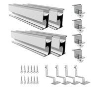 Kit de montage solaire photovoltaïque pour toit de tuiles avec crochets de toit, support de panneau solaire, rail de fixation pour toit de tuiles pour une hauteur(pour 1 module)