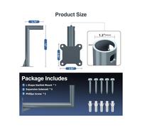Kit de montage Starlink pour kit Internet par satellite Starlink, support mural pour poteau de toit long Starlink