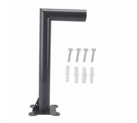 Kit de montage Support de poteau d'antenne parabolique Internet par satellite en alliage d'aluminium robuste pour installation sur un mur de toit avec conception réglable (Long)