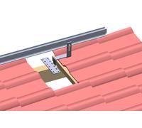 Kit de montage sur le toit pour 1 module solaire 4 x 1150 mm fixation central...