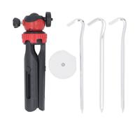 Kit de montage sur trépied avec base en alliage d'aluminium et adaptateur compatible avec l'antenne Mini V4, support de trépied à hauteur réglable avec rotation à 360 degrés et (Adaptateur Argent)