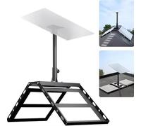 Kit de Montage Toiture pour Starlink Gen 3: Orientation 360° et Inclinaison Régulable, Pliable, Installation sans Vis ni Percage,40mm Adaptateur Aluminium,Lourd & Stable pour Satellite Starlink.