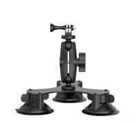 Kit de montage ventouse avec base à dégagement rapide pour voitures, camping-cars, fenêtres avec rotule pivotante à 360 degrés et triple ventouses pour caméras (C)