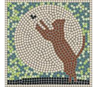 Kit de mosaïque pour débutant : parfait pour votre premier projet de mosaïque, carré de 20 cm, chaton ludique