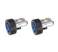 Kit de Moteur à Engrenages Encodeur DC 6V, 2 Pièces, Roue de 65mm, Micro Moteur de Réduction de Vitesse, Mini Moteur pour Voiture Intelligente, Modèle de Robot 100 Tr/min