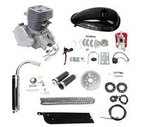 Kit de Moteur à Essence électrique de vélo 100 CC 2 Temps, Moteur Complet de vélo monocylindre CDI refroidi par air adapté aux VTT, vélos de Course, croiseurs, choppers avec Cadre en V, 36 Dents