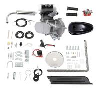 Kit de Moteur à Essence électrique de vélo 100 CC 2 Temps, Moteur Complet de vélo monocylindre CDI refroidi par air adapté aux VTT, vélos de Course, croiseurs, choppers avec Cadre en V, 44 Dents