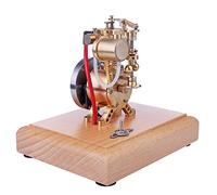 Kit de moteur à quatre temps 1,6 cc Hit and Miss - Mini modèle de moteur à essence vertical avec gouverneur et silencieux | Projet d'assemblage expérimental pour adultes et amateurs de modèles (type 2