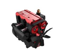 Kit de moteur à quatre temps à deux cylindres 7 cm³, refroidi par air | Aluminium CNC, 2 courroies de distribution, démarrage électrique, 4000-16000 tr/min, rouge, pièces d'allumage non incluses