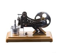 Kit de moteur à vide en métal avec base en bois pour l'assemblage à faire soi-même, conçu pour montrer la combustion interne et le fonctionnement du moteur dans les environnements éducatifs