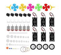 Kit de moteur avec accessoires pour projets scientifiques comprenant porte-batterie, hélice et moteur à engrenages pour modèles éducatifs