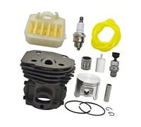 Kit de Moteur avec Piston et Culasse de 45 mm, Compatible avec Les modèles 353, 351, 350, 346, 346XP, 345 et 340 (pièces de Rechange for Moteurs de tronçonneuses).