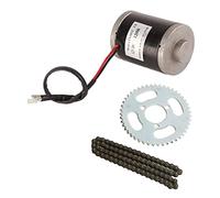 Kit de Moteur électrique à Haut Débit 12V 120W avec Construction en Alliage en Aluminium, Chaîne 25H76 et Pignon pour Vélos électriques de Bricolage
