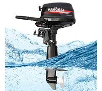 Kit de moteur hors-bord 4 temps 6,5 CV avec réservoir de 12 litres, moteur de bateau à essence refroidi à l'eau, pour bateaux de pêche, jolles et dérivés