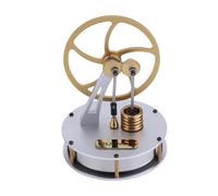 Kit de moteur Stirling, modèle de moteur Stirling à cylindrée à gaz à faible différence de température, cadeau d'éducation expérimentale STEM physique pour les amateurs - Doré