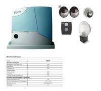 Kit de motorisation de portails coulissants - NICE - RB400KCE - 400 kg max - Compatible Solemyo - 230 V
