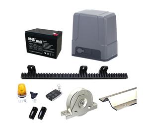 Kit de motorisation SLID'UP MC500 avec rails et galets pour portail coulissant 500 kg