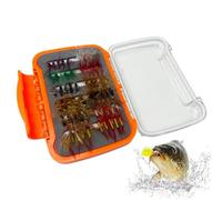 Kit de mouche, kit de mouche, ensemble d'appâts d'eau douce | Los Fly Tackle Bait Kit Trout Bass Assortiment avec boîte pour équipement sec et humide