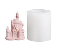 Kit de moulage de bougies - Outil réutilisable facile à démouler, forme de château de fées, kit de fabrication de moules, accessoire créatif de moulage de cire pour l'école, le projet de studio, les