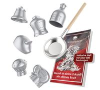 Kit de moulage de cire WEIDEBACH®, livret avec plus de 500 interprétations inclus, jeu de moulage de cire pour le réveillon du premier de l'an, lis ton futur avec le kit de moulage de cire