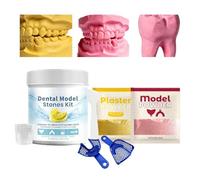 Kit de moulage de dents - Plateau avec poudre de présentation de plâtre, ensemble de base de modèle dentaire pour étude | Outil de démonstration pédagogique pour adultes, femmes, étudiants, é