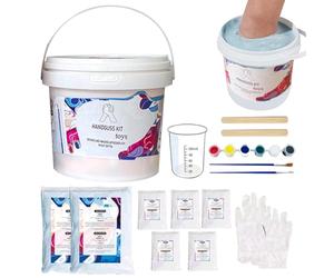 Kit de moulage de moules à main pour couples - Souvenir créatif avec détails réalistes, 15,2 x 14,3 x 13,5 cm - Poudre de plâtre clonique complet avec cylindre de couleur cylindrique - Romantique