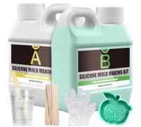 Kit de Moulage en Silicone, 1.2L Caoutchouc Silicone Super élastique 15A pour la Fabrication de Moules DIY, le Moulage de Résine, Moules à bougies, Moules à savon, Artisanat, Vert