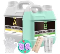 Kit de Moulage en Silicone, 2.6L Caoutchouc Silicone Super élastique 15A pour la Fabrication de Moules DIY, le Moulage de Résine, Moules à bougies, Moules à savon, Artisanat, Vert