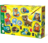 Kit de moulage et peinture - SES CREATIVE - Animaux de la foret - Plastique recyclé - a partir de 5 ans - Mixte