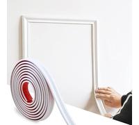 Kit de moulage mural autocollant - 2,3 cm x 3 m - Garniture TPE pour rail de chaise, protection murale, décoration d'intérieur, sans outils, sans dommages