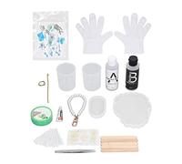 Kit de Moule en Résine Époxy DIY, 2 MOULES EN SILICONE avec Fleurs Séchées et Stickers - Création Personnalisée de Dessous de Verre Brillants, Durable et Facile à Démouler, Idéal (Bleue)