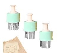 - Kit de moules à | Petites marques de moules | Mini set amusant pour la cuisson | 3 pièces en acier inoxydable - et coupe-légumes, accessoires de cuisine pour pâtisseries