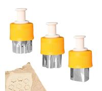 - Kit de moules à | Petites marques de moules | Mini set amusant pour la cuisson | 3 pièces en acier inoxydable - et coupe-légumes, accessoires de cuisine pour pâtisseries